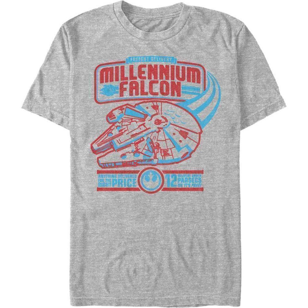 Millennium Falcon Freight Delivery Sci Fi Retro T-Shirt